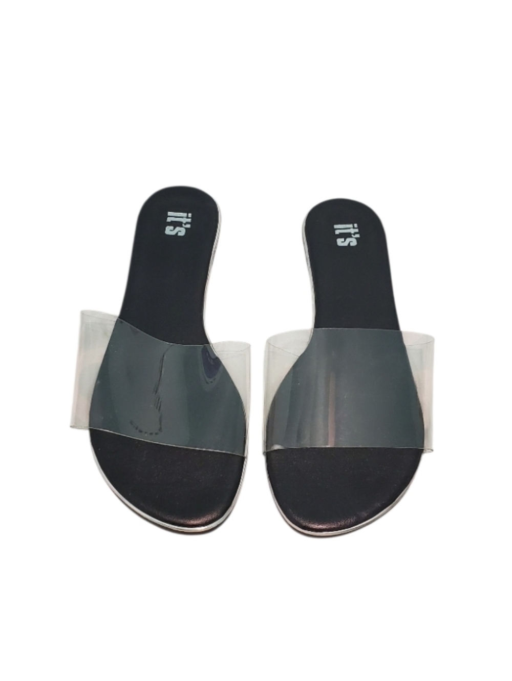 NWOT It's Women's Clear Slides Sandals SZ 8 M Summer Beach Pool